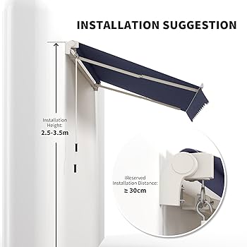 Amazon.com : Outsunny 10' x 8' Retractable Awning, Patio